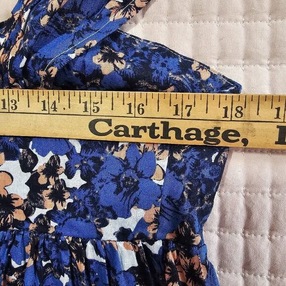 NWOT FREE PEOPLE BOHO PATTERN PLAY LINEN BLEND SHORT DRESS SZ MEDIUM - Picture 15 of 16